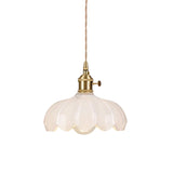 Lámpara colgante moderna de cristal con interruptor LED