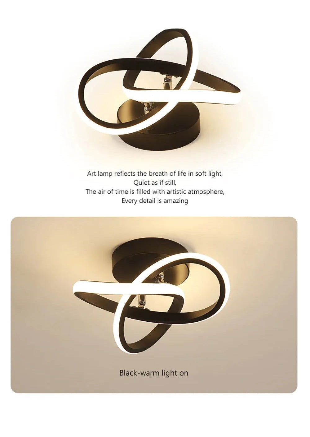 Lámpara de techo LED minimalista moderna con forma de círculo