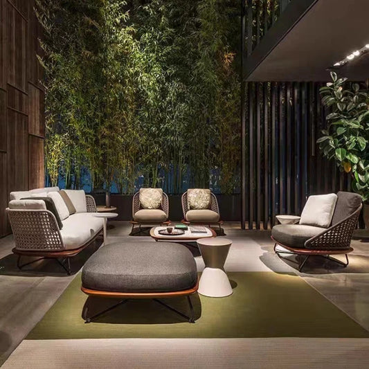 Sofá para terraza y salón, para 3 personas, para balcón, para exteriores, para jardín, individual, muebles de jardín exterior, muebles de patio exterior