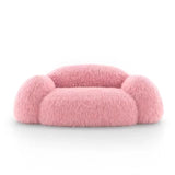 Moderno y lujoso sofá minimalista nórdico de color rosa con diseño de celebridades de Internet, muebles para sala de estar, sillón moderno de lujo.