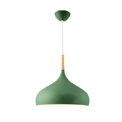 Lámpara colgante de madera de colores LED