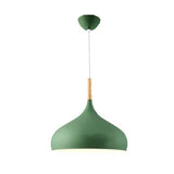 Lámpara colgante de madera de colores LED