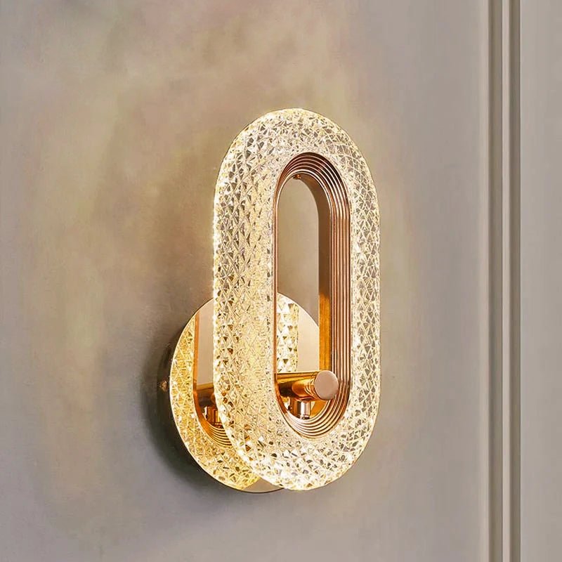 Lámpara de pared nórdica de lujo para dormitorio, lámpara de noche