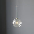 Lámpara colgante de noche con bola de cristal transparente