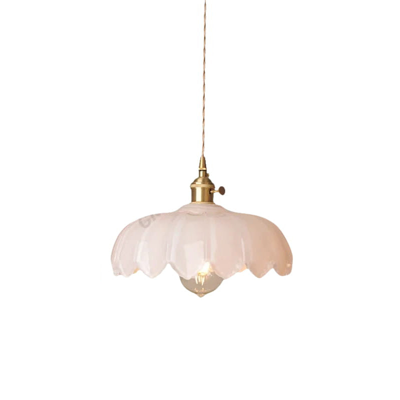Lámpara colgante moderna de cristal con interruptor LED