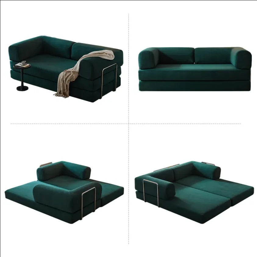 Sofá cama moderno minimalista, funda extraíble, color opcional, 200 x 100 x 70 cm, nuevo, UE, 2025