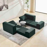 Sofá cama modular de pana de estilo moderno y sencillo para sala de estar con bloques de tofu y combinación de compresión para dormitorio. 