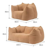 Sofá reclinable doble para dormitorio, balcón, ocio, compresión al vacío, relleno de esponja extraíble y lavable.