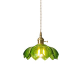 Lámpara colgante moderna de cristal con interruptor LED
