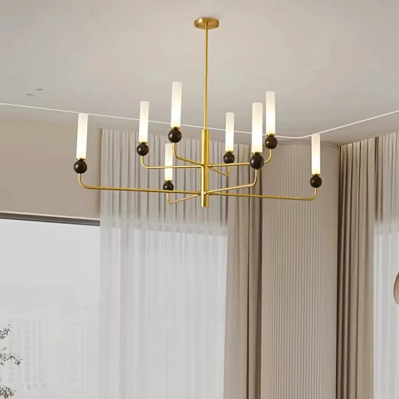 Lámpara colgante de mármol natural de cobre con cordón ajustable
