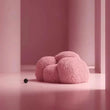 Moderno y lujoso sofá minimalista nórdico de color rosa con diseño de celebridades de Internet, muebles para sala de estar, sillón moderno de lujo.