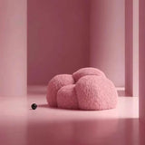 Moderno y lujoso sofá minimalista nórdico de color rosa con diseño de celebridades de Internet, muebles para sala de estar, sillón moderno de lujo.