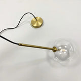 Lámpara colgante de noche con bola de cristal transparente
