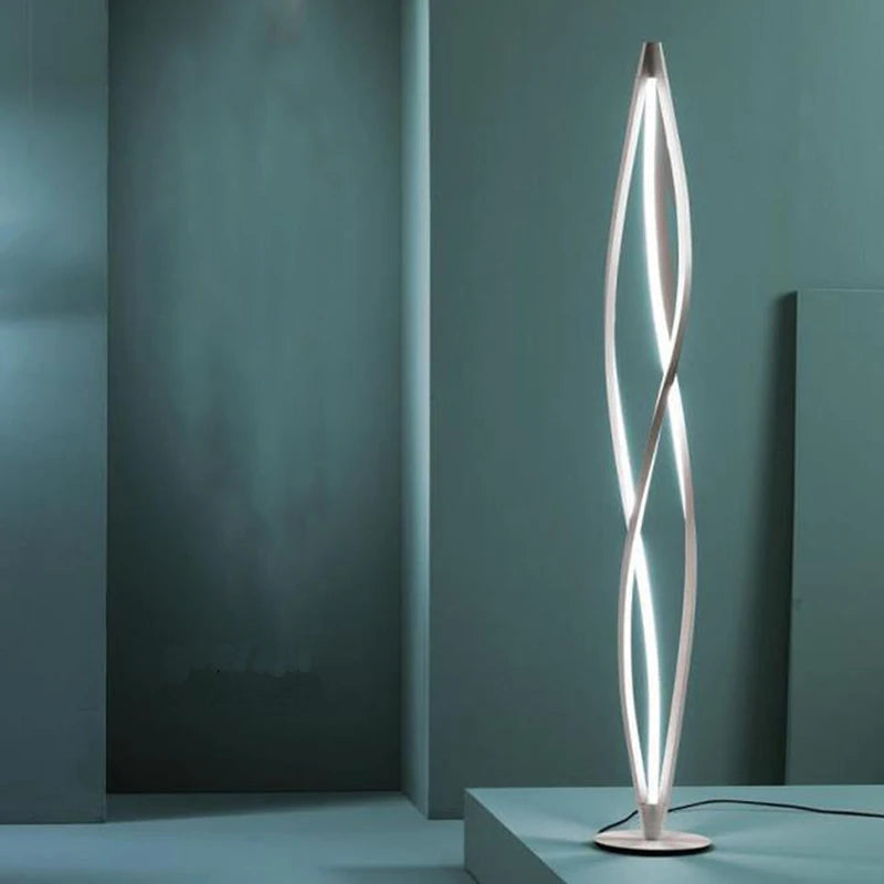Lámpara de pie con luces LED geométricas de arte moderno