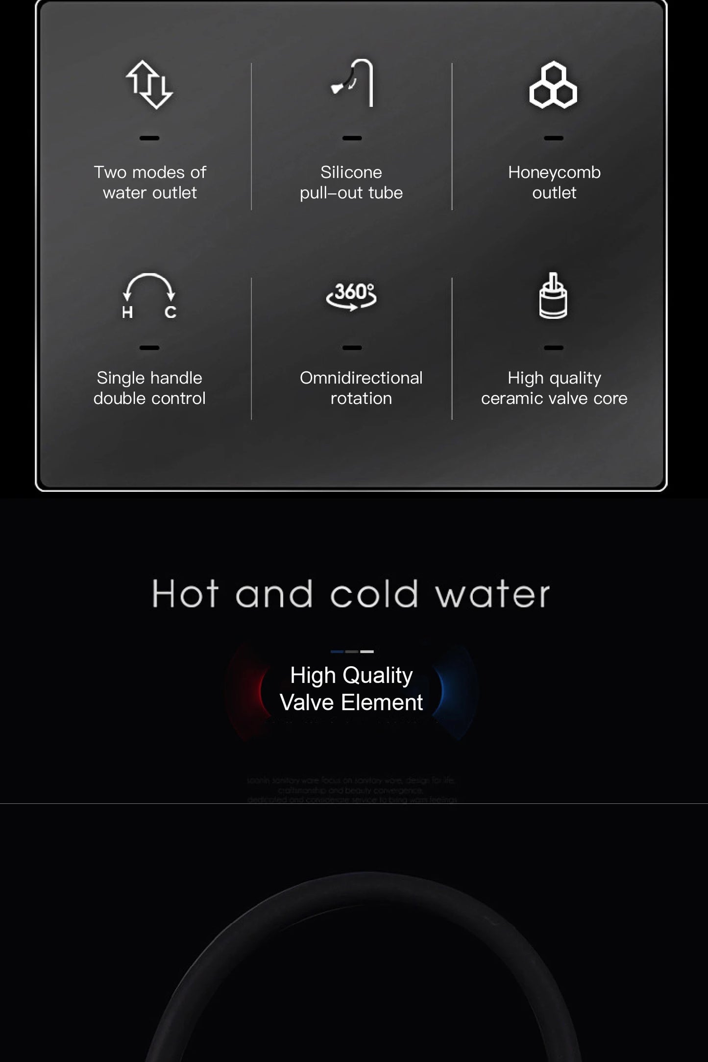 Grifo magnético para fregadero con interruptor táctil, control dual de agua fría y caliente