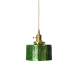 Lámpara colgante moderna de cristal con interruptor LED