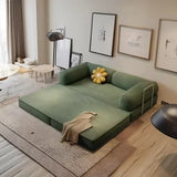 Sofá cama modular de pana de compresión