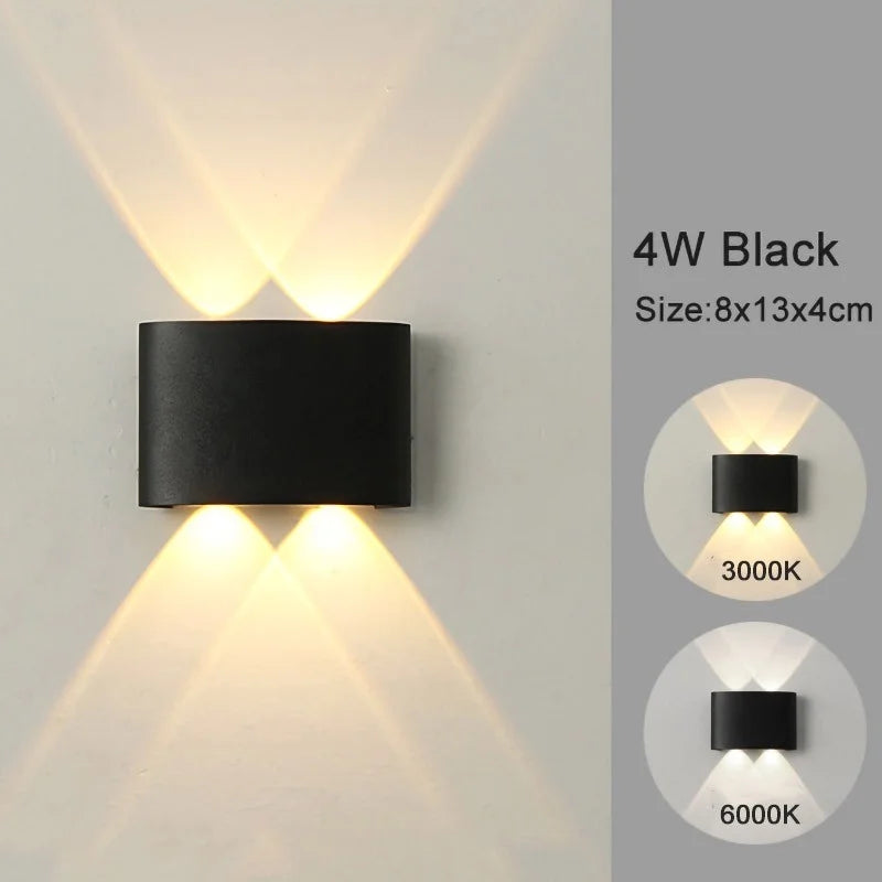 Lámpara de pared LED moderna con luz de arriba a abajo