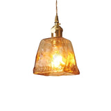 Lámpara colgante moderna de cristal con interruptor LED