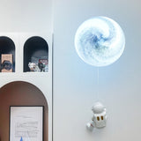 Lámpara de pared minimalista con diseño de luna y astronauta