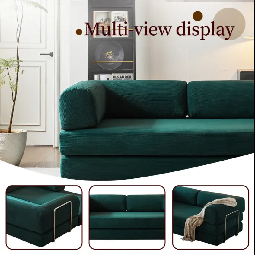 Sofá cama moderno minimalista, funda extraíble, color opcional, 200 x 100 x 70 cm, nuevo, UE, 2025