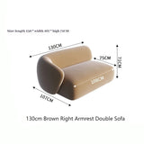 Conjunto de sofá seccional minimalista marrón, sofá modular curvo beige europeo para sala de estar, sofá doble de diseño italiano Divani Furniture