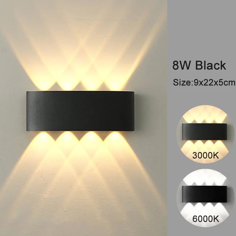 Lámpara de pared LED moderna con luz de arriba a abajo