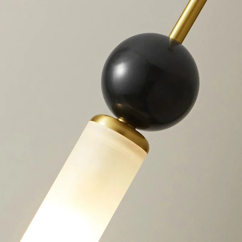 Lámpara colgante de mármol natural de cobre con cordón ajustable