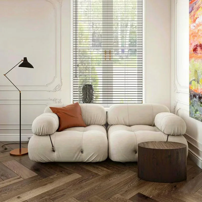 Sofás modulares nórdicos para sala de estar, diseño único, minimalistas y glamurosos, sofás de esquina estéticos, muebles comprimidos.