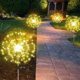 Luces LED solares para césped de fuegos artificiales