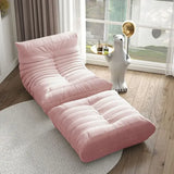 Sillón puf individual de gamuza