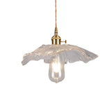Lámpara colgante moderna de cristal con interruptor LED
