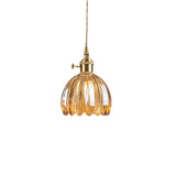 Lámpara colgante moderna de cristal con interruptor LED
