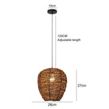Lámpara colgante de bambú para techo de madera