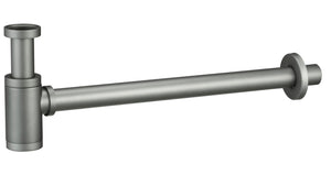 Matte Gray Round Siphon Trap Modern Bathroom, view 2