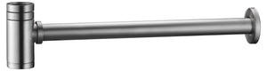 Round Brushed Nickel Exposed Siphon for Modern Bathrooms, view 2