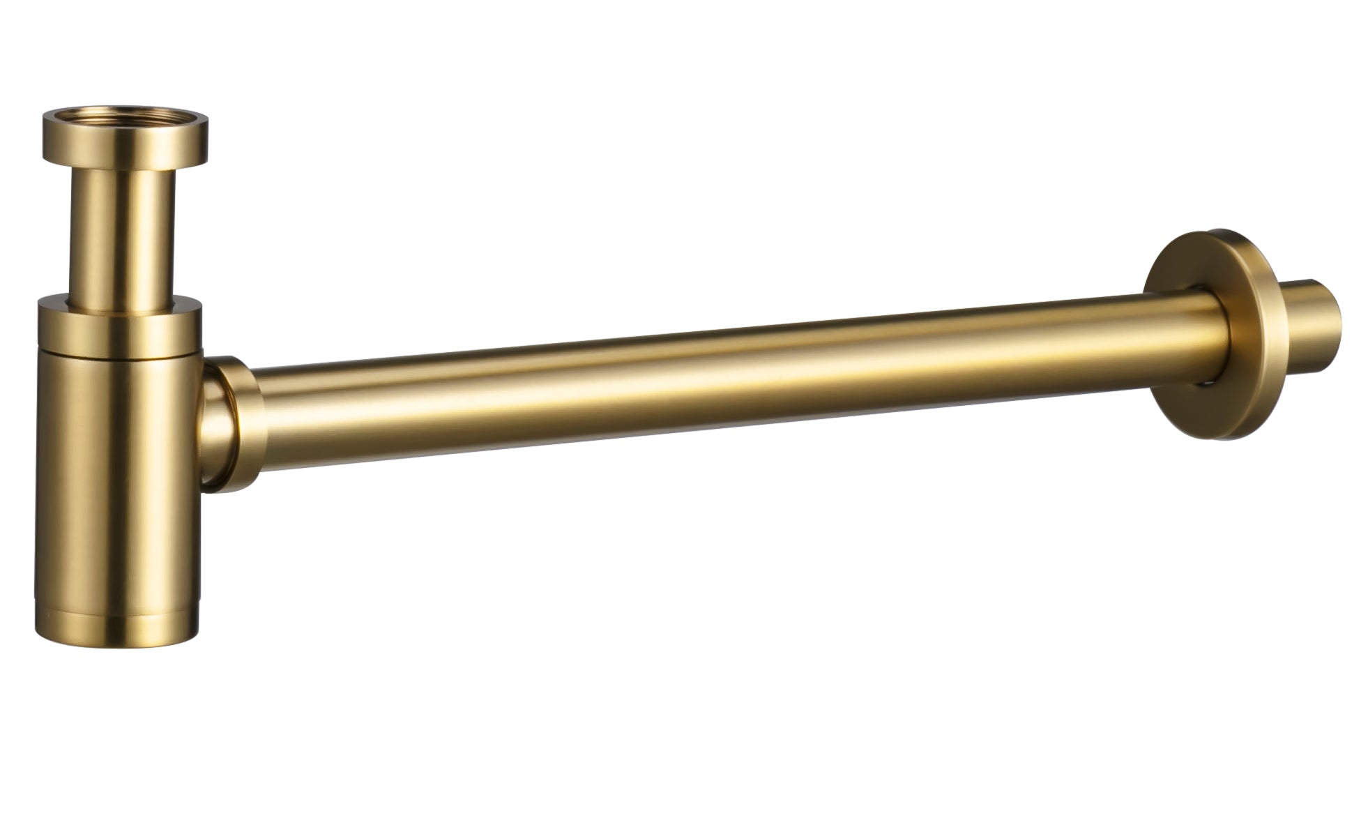 Brushed Gold Round Siphon for Modern Bathrooms, view 2
