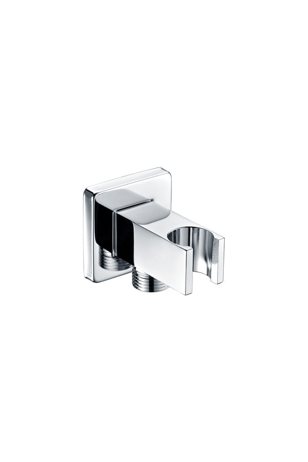 Chrome Square Shower Handle Holder with Water Outlet, view 2