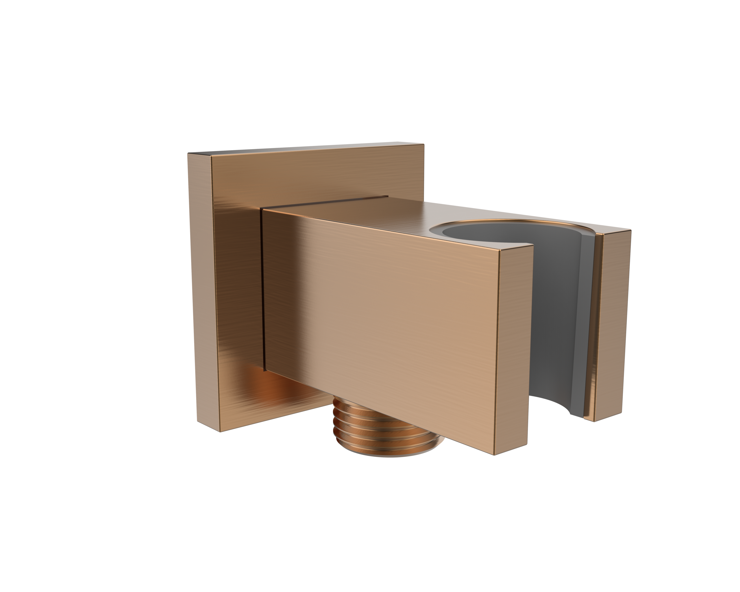 Brushed Rose Gold Square Hand Shower Holder with Water Outlet, main product view