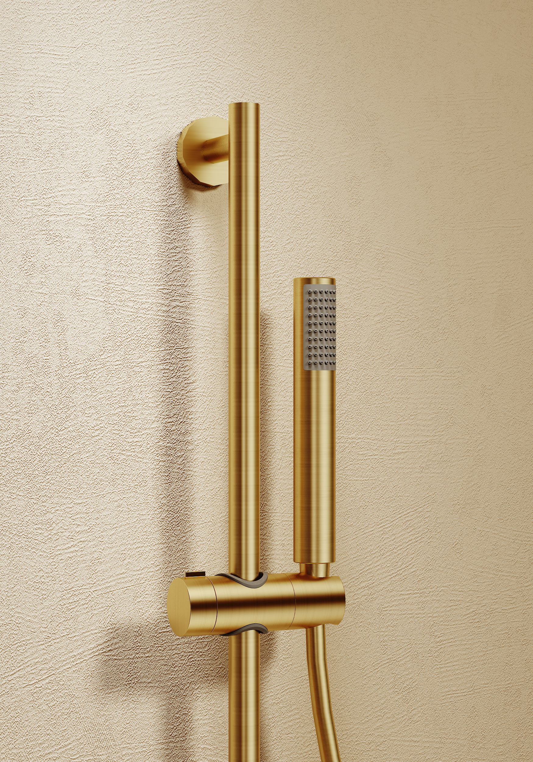 Bless Brushed Gold Concealed Single Lever Shower Set with Hand Shower, view 3