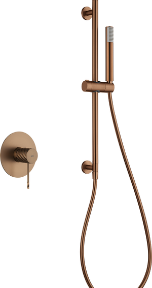 Brushed Rose Gold Concealed Single Lever Shower Set with Hand Shower BLESS, main product view