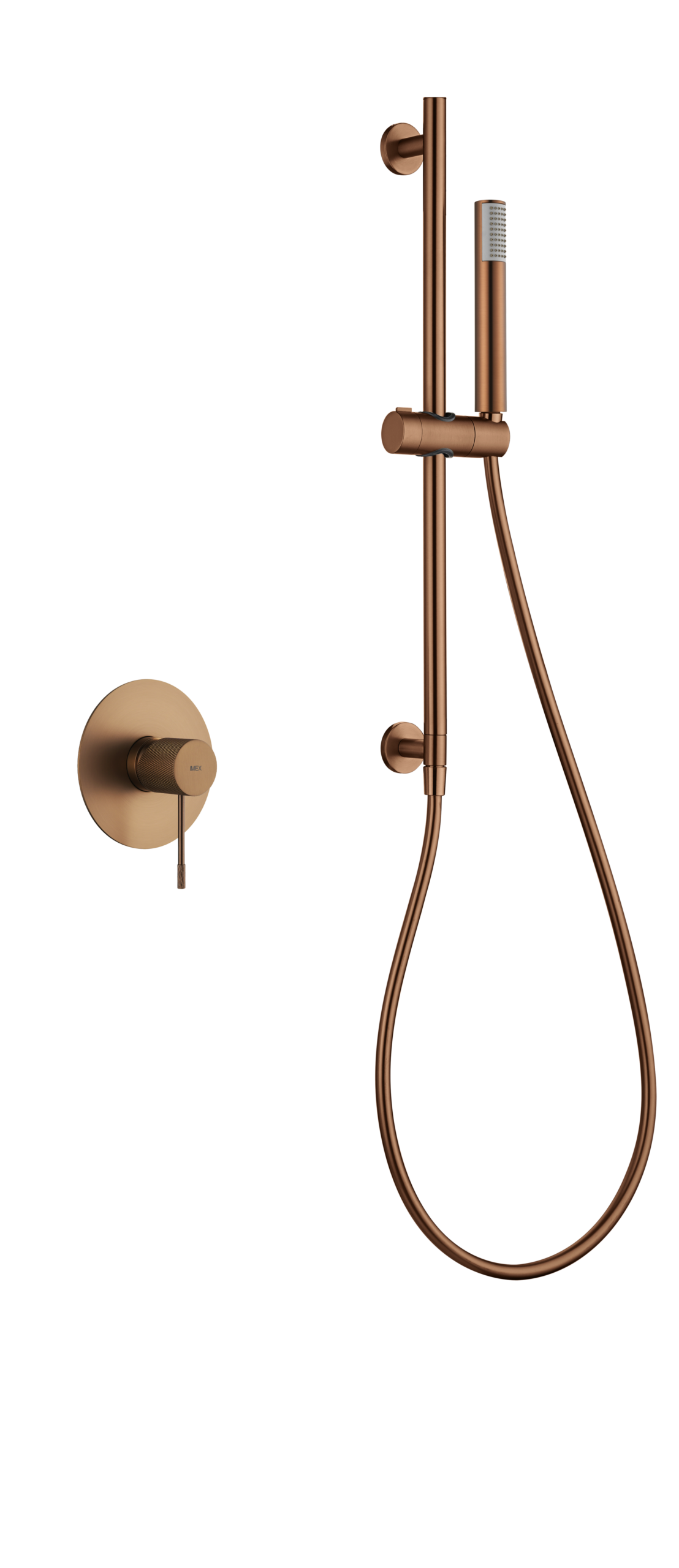 Brushed Rose Gold Concealed Single Lever Shower Set with Hand Shower LINE, main product view