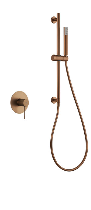 Brushed Rose Gold Concealed Single Lever Shower Set with Hand Shower LINE, main product view
