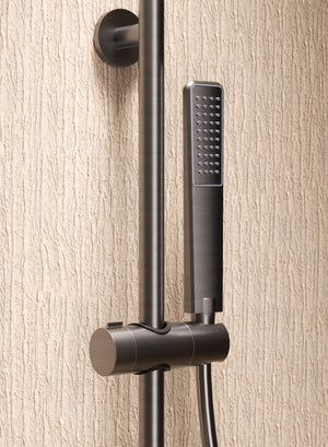 Brushed Rose Gold Concealed Single Lever Shower Set with Hand Shower FIRENZE, view 3