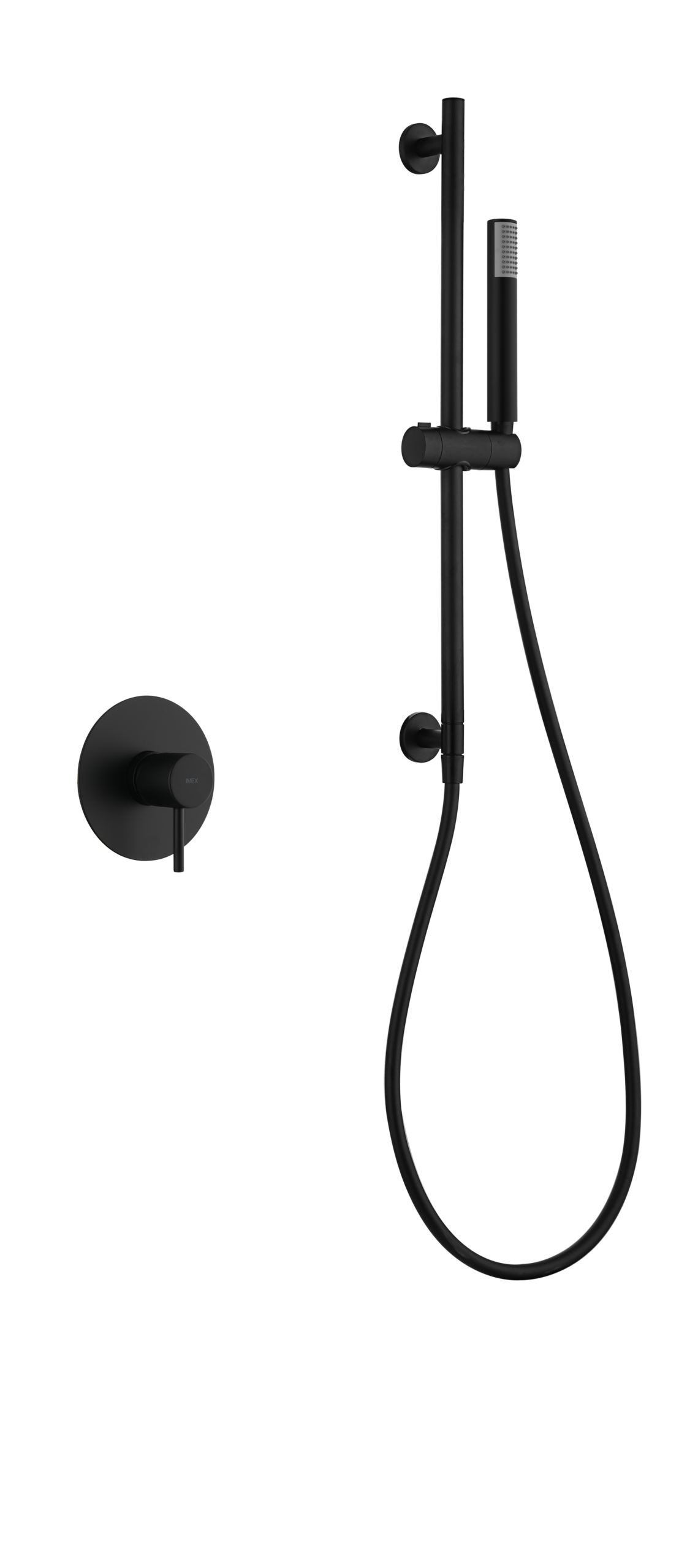 Monza Matte Black Concealed Single Lever Shower Set with Hand Shower, main product view