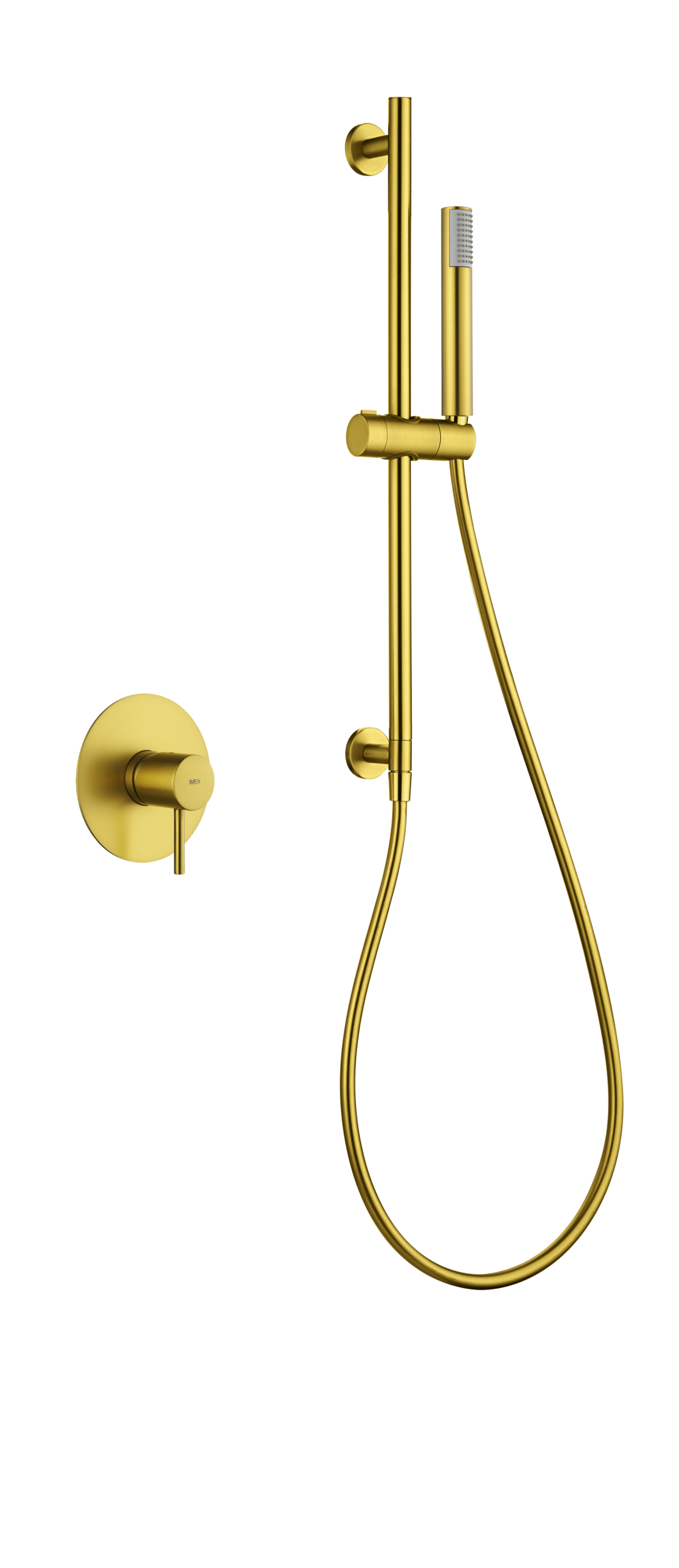 Monza Brushed Gold Concealed Single Lever Shower Set with Hand Shower, main product view