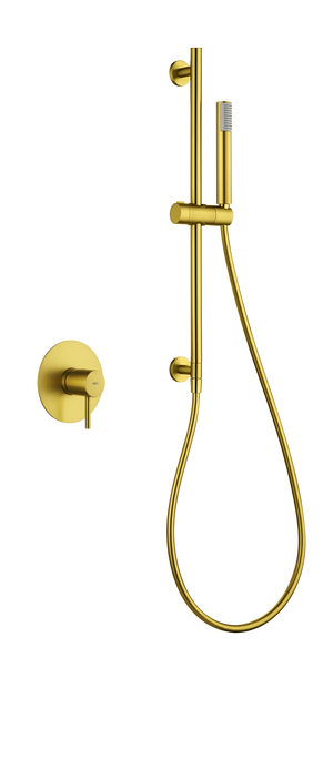 Monza Brushed Gold Concealed Single Lever Shower Set with Hand Shower, main product view