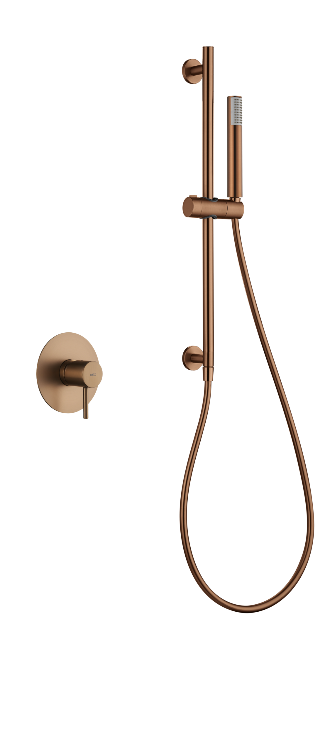 Brushed Rose Gold Concealed Single Lever Shower Set with Hand Shower MONZA, main product view