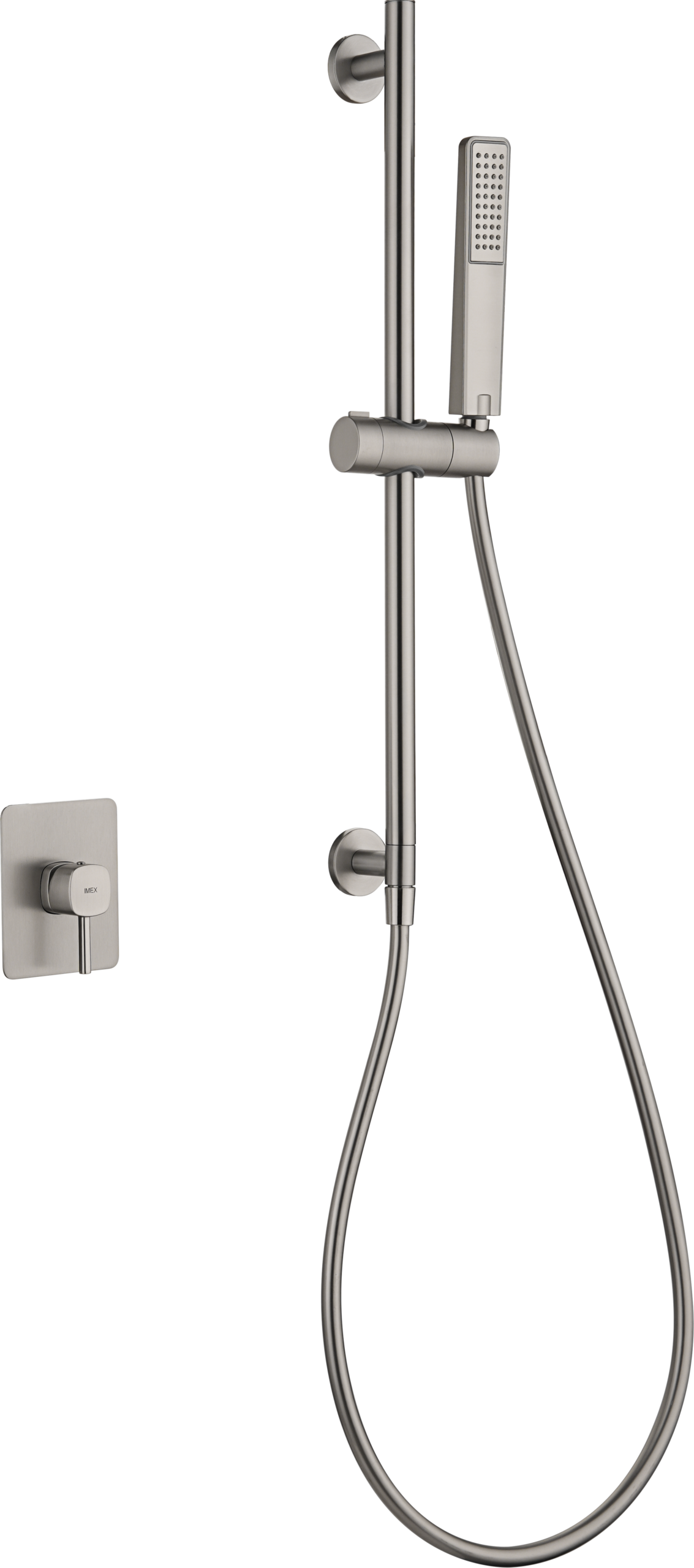 Brushed Nickel Concealed Single Lever Shower Set with Hand Shower TOSCANA, main product view