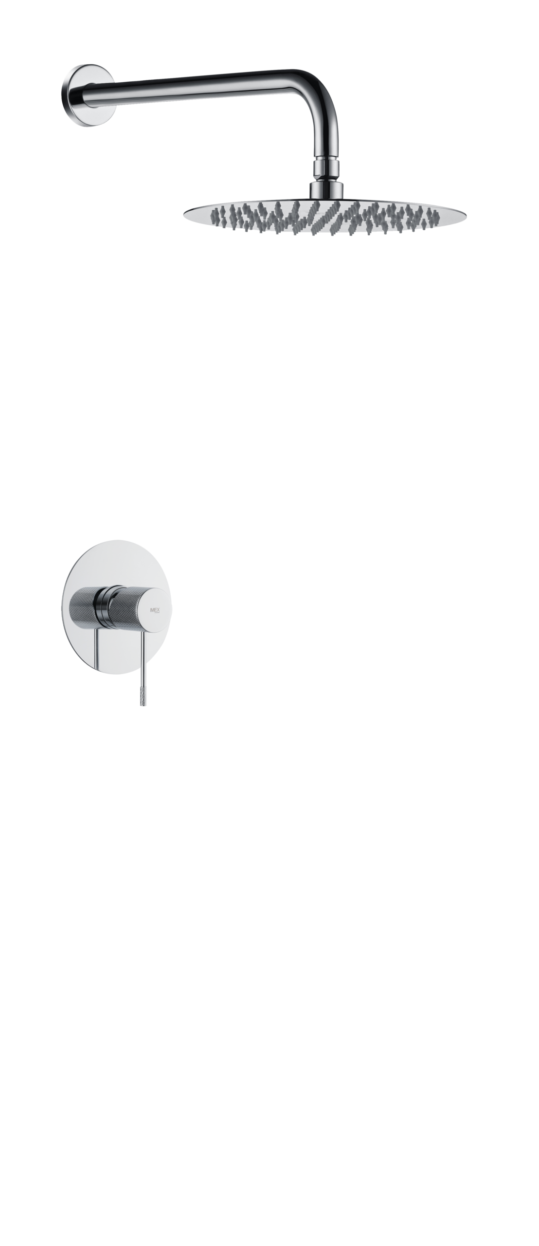 Line Chrome Concealed Single Lever Shower Set with Rain Head, main product view